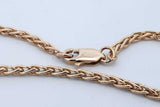 14k Yellow Gold Wheat Chain Necklace 10.7 Grams 18.5 Inch Eb0326crxde