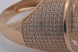 3.2cttw Mercedes Logo Diamond Ring 14k Yellow Gold 8.8 Grams Size 10 Eb0226wxzsa