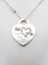 Tiffany & Co. Heart & Arrow Bead Necklace In Silver 15.8g 28 Inch Fw0526lo Zdu