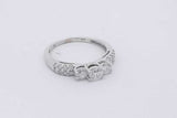 0.71cttw Diamond Ring In 10k White Gold 2.6 Grams Size 8 Eb0426wxzsa