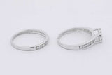 0.54cttw Diamond Wedding Set In 10k White Gold 3.8 Grams Size 7 Eb0226orxsa