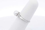 Pearl Ring In 10k White Gold 2.3 Grams Size 6 Eb0924pxsa