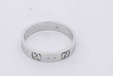 Gucci Icon 18k White Gold Band Ring 4.6 Grams Gucci Size 20 Eb0226pxzsa