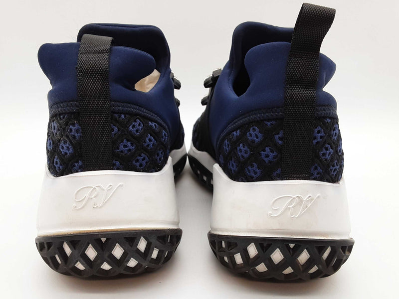 Roger Vivier Running Strass Buckle Stretch Blue Sneakers Size Eu37.5 Do0525oxzde
