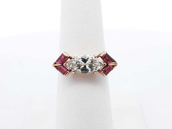 1.5ctw Diamond .40ctw Ruby 14k Yellow Gold 3.3 Grams Ring Size 6.5 Sd1224pzxzdu