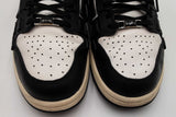 Amiri Skel Low Top Sneakers In Black & White Leather Size Us 11 Fw0126lzxdu