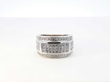 0.70 Cttw Diamond & 10k White Gold Pavé Band 8.2 Grams Size 7.5 Fw0826ocxdu