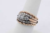 0.79cttw Diamond Wedding Set In 14k Yellow Gold 10.7 Grams Size 6.75 Eb0126ixzsa