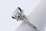 18k White Gold Diamond Ring 1.0ctw Center Diamond 3.4 Grams Size 5 Eb0526oorxde