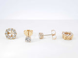 2.5 Cttw Diamond & 14k Yellow Gold Stud Earrings & Jackets 6.7 Gram Fw0826lrzxdu
