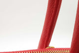 Balenciaga Red Leather Ville Top Handle Logo Bag Eb0326cxzde
