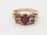 Ruby 14k Yellow Gold 4.1g Bow Ring Size 5.75 Do0726wxzde