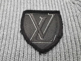 Louis Vuitton Gray Knitted Wool Cotton Blend Sweater Size S Do0326oirde