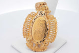 18k Yellow Gold Lady Fortuna Filigree Pendant 13.1 Grams Eb0526rcrsa