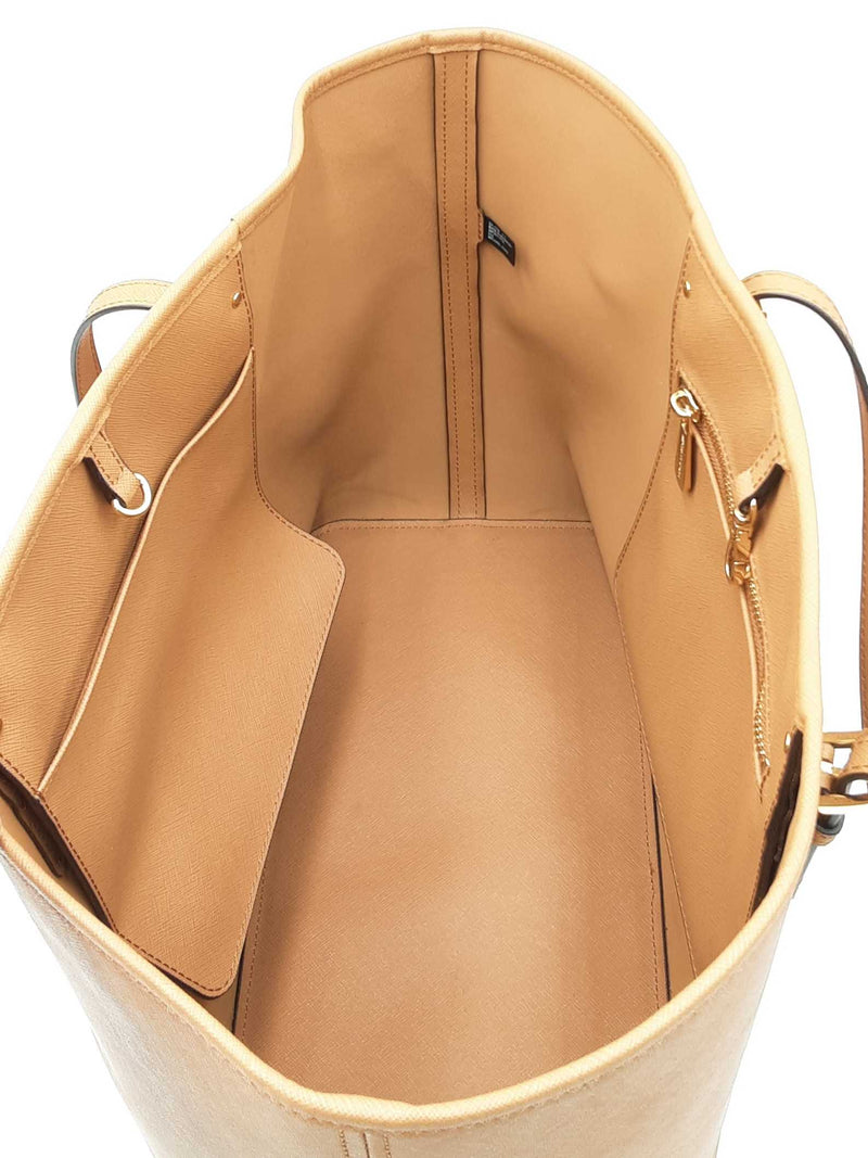 Michael Kors Jet Set Travel Tote In Brown Saffiano Leather Fw1125lrdu