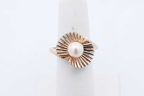 Pearl Ring In 10k Yellow Gold 5.4 Grams Size 12 Eb1024lxzsa