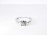Illusion-set Diamond & 10k White Gold Cathedral-style Engagement Ring 2 Grams Size 7 Fw0726lzxdu