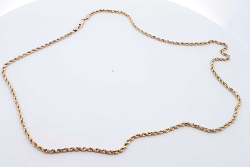 10k Yellow Gold Rope Chain 2.5 Grams 18.5 Inch Eb1024exsa