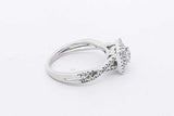 0.78cttw Diamond Ring In 10k White Gold 2.5 Grams Size 4 Eb0726oxzsa
