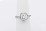 1.19ctttw Diamond Ring In 18k White Gold 3.1 Grams Size 5 Eb0425llzxsa