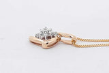 10k Yellow Gold Diamond Pendant & 18k Yellow Gold Chain 3.1 Grams 15.5 Inch Eb0826ooxsa