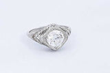 Approx. 1.77ctw Center Round Diamond Ring In Platinum 5.2g Size 9 Eb0824orxzsa