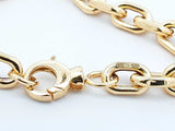 18k Yellow Gold Hollow Chain Link Bracelet 4.6 Grams 7 Inch Fw0225orxdu