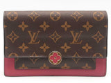 Louis Vuitton Monogram Flore Chain Wallet Brown Aa0126rzxsa