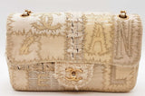 Chanel White & Beige Cnavas Tweed Patchwork Shoulder Bag Eb0326prrxde