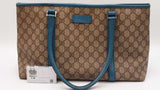 Gucci Blue/beige Gg Supreme Tote Bag Sd0925lrzdu