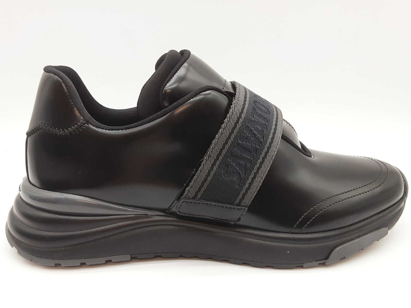 Salvatore Ferragamo Tommy Nero Black Leather Slip On Shoes Size 7m Do0925crde