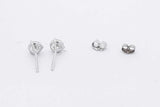 1.0cttw Lab Grown Diamond Stud Earrings In 14k White Gold 0.7 Grams Eb0326orxsa