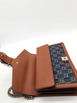 Gucci Gg Monogram Denim Dionysus Chain Shoulder Bag Eb0526lwlide