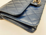 Chanel Crossing Times Mini Flap Bag In Navy Blue Quilted Lambskin Fw0125lcxzdu