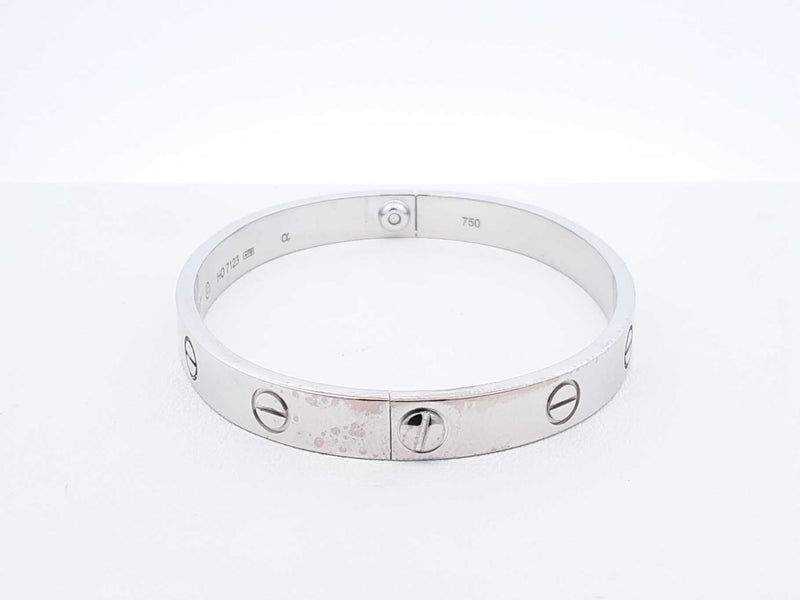 Cartier Love Bracelet In 18k White Gold 30.2 Grams Size 16 Fw0925wpxzdu