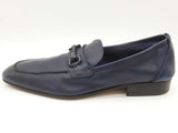Salvatore Ferragamo Manfredi Gancio Navy Blue Leather Loafers Size 9d Do0525rxde