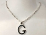 Gucci Sterling Sliver Charlotte G Pendant Necklace 18 Inch Mk1026lzxmia