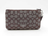 Coach Ashton Wristlet In Oak & Maple Signature Jacquard Fw0726pzdu