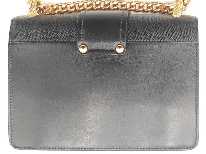Prada Animalier Cahier Crossbody In Black Leather Fw0625izxdu