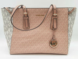 Michael Kors Voyager Ballet Pink Tan Signature Tote Bag Do0525pxde
