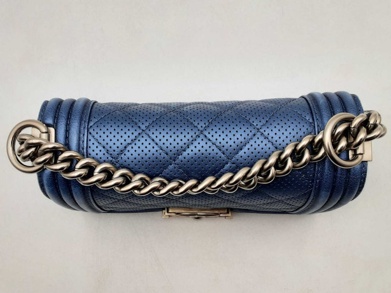 Chanel Small Boy Bag Blue Shoulder Bag Aa0425lwzxsa