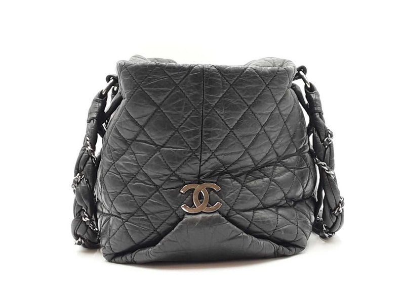 Chanel Lady Braid Tote Bag In Black Aged Calfskin Fw0425cxzdu