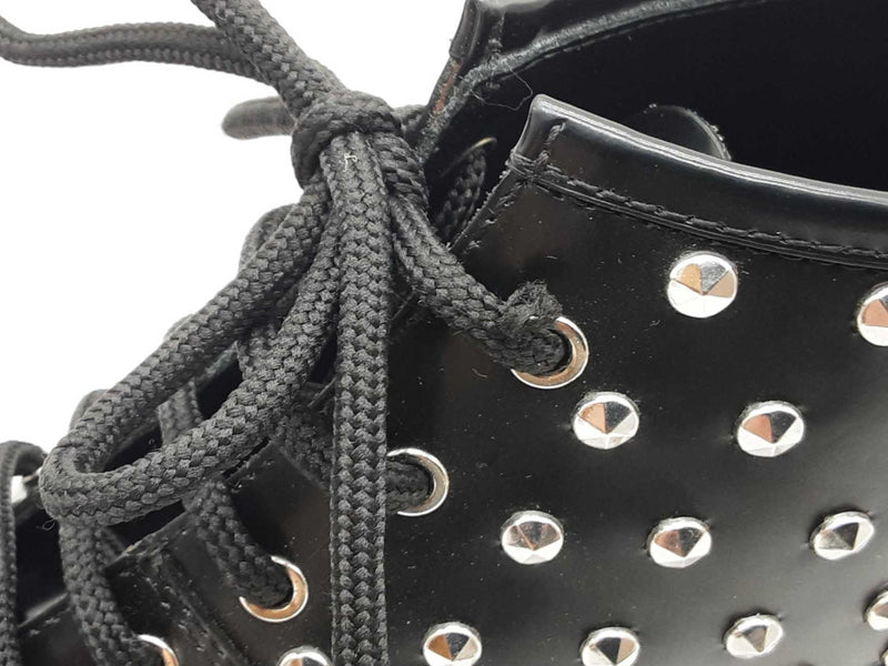 Alexander Mcqueen Black Studded Ankle Boots Size Eu 40 Do0425pxzde
