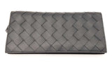 Bottega Veneta Intrecciato Black Leather Long Wallet Sd1225lizdu