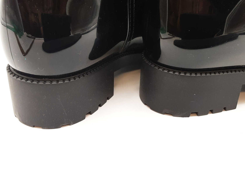 Moncler Ginger Stivale Black Rubber Tall Boots Size Eu 39 Do0225lcrde