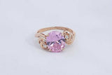 Pink Gemstone Ring In 10k Yellow Gold 2.7 Grams Size 7 Eb0824ixsa