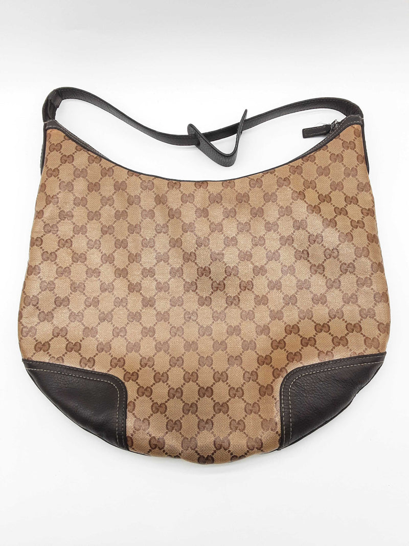 Gucci Princey Tan Gg Crystal Coated Canvas Hobo Bag Do1125orxde