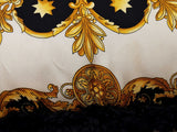 Gianni Versace Atelier Gold Red Black Chariot Baroque Silk Pillow Do0426oxzde