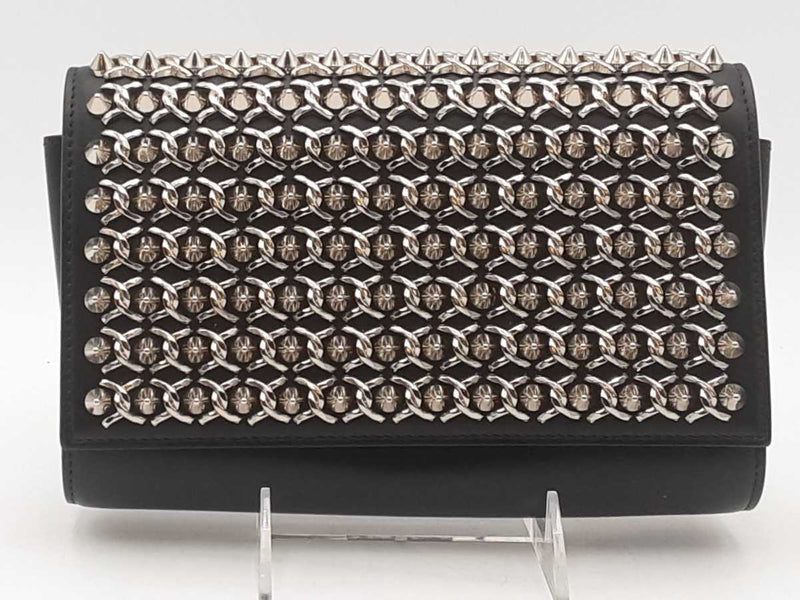 Christian Louboutin Paloma Spike Clutch Black Aa0825wrxsa