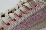 Versace Pink Greca Jacquard Canvas Sneakers Size 40 Eb0926crsa